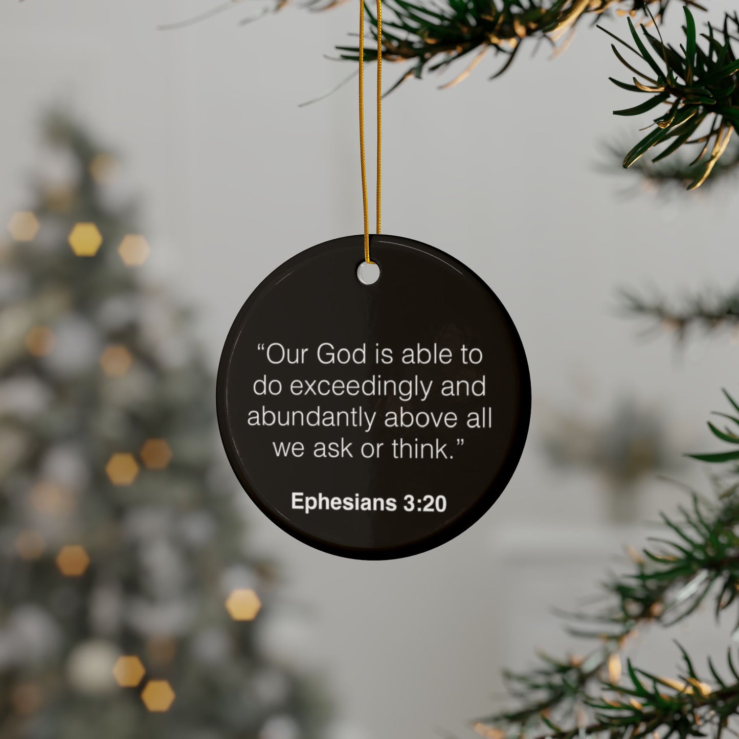 Our God Is Able Ceramic Ornaments, 2-Side Print, (1pc, 3pcs, 5pcs, 10pcs)