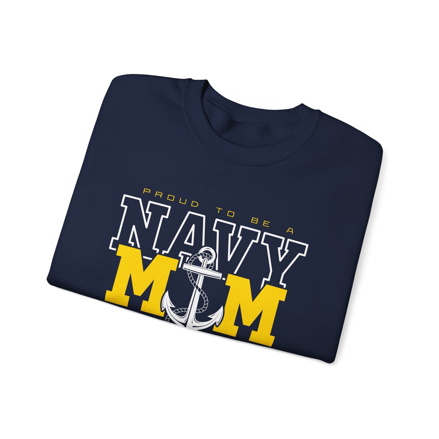 Proud Navy Mom Crewneck Sweatshirt