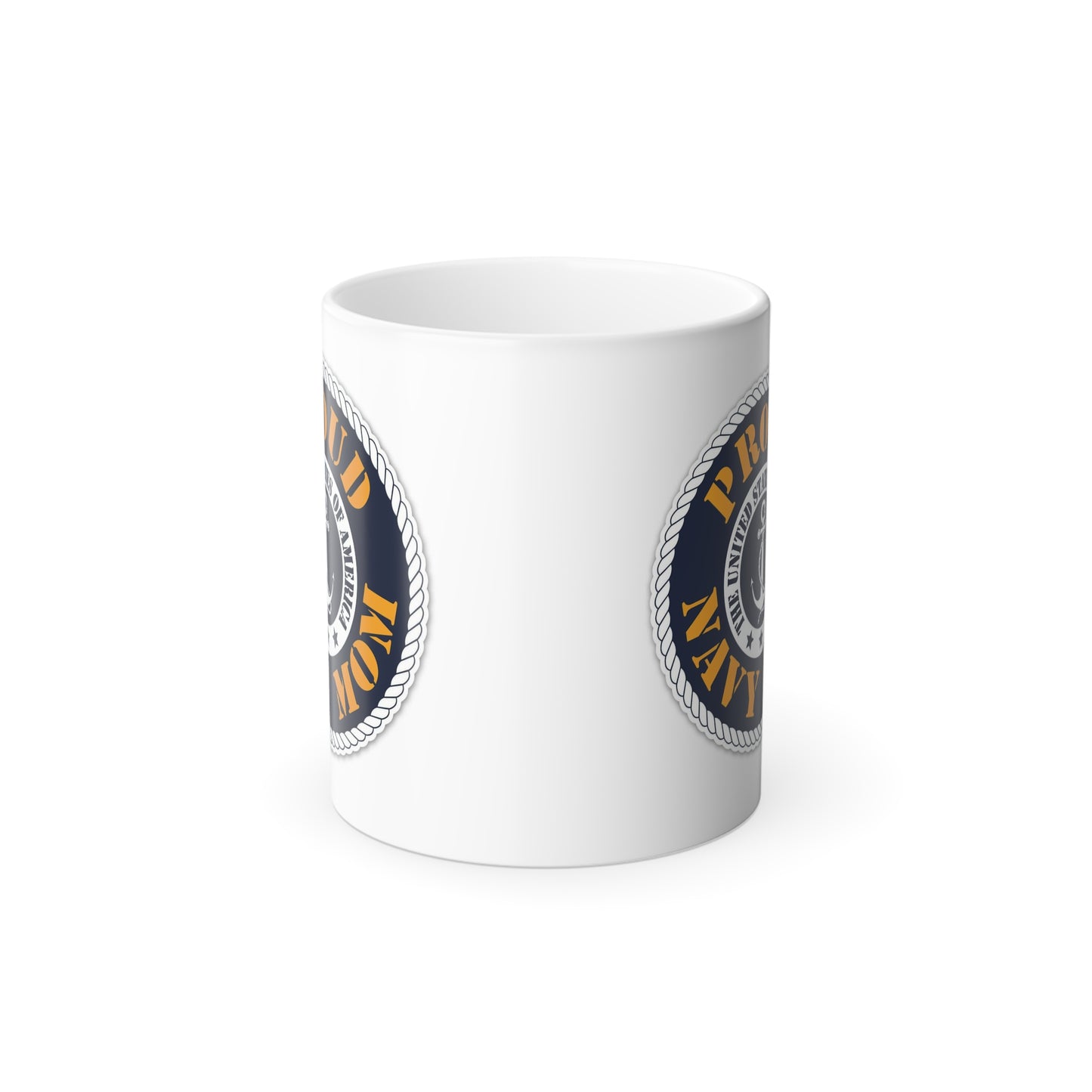 PROUD NAVY MOM Color Morphing Mug, 11oz