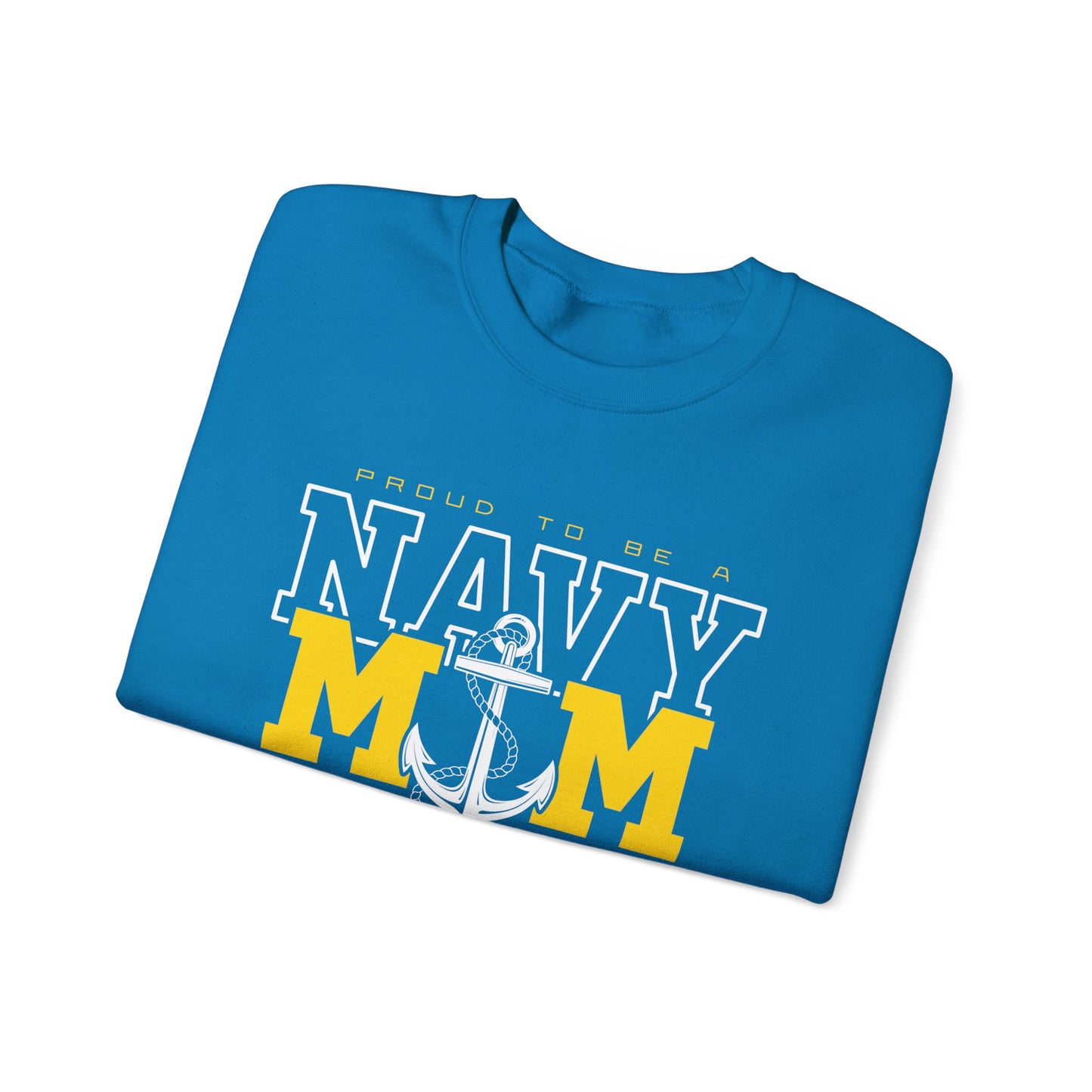 Proud Navy Mom Crewneck Sweatshirt