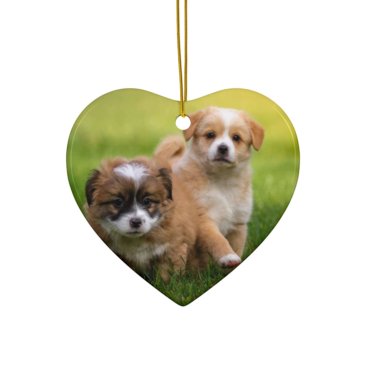 Cut Puppies Ceramic Ornaments, 2-Side Print, (1pc, 3pcs, 5pcs, 10pcs)