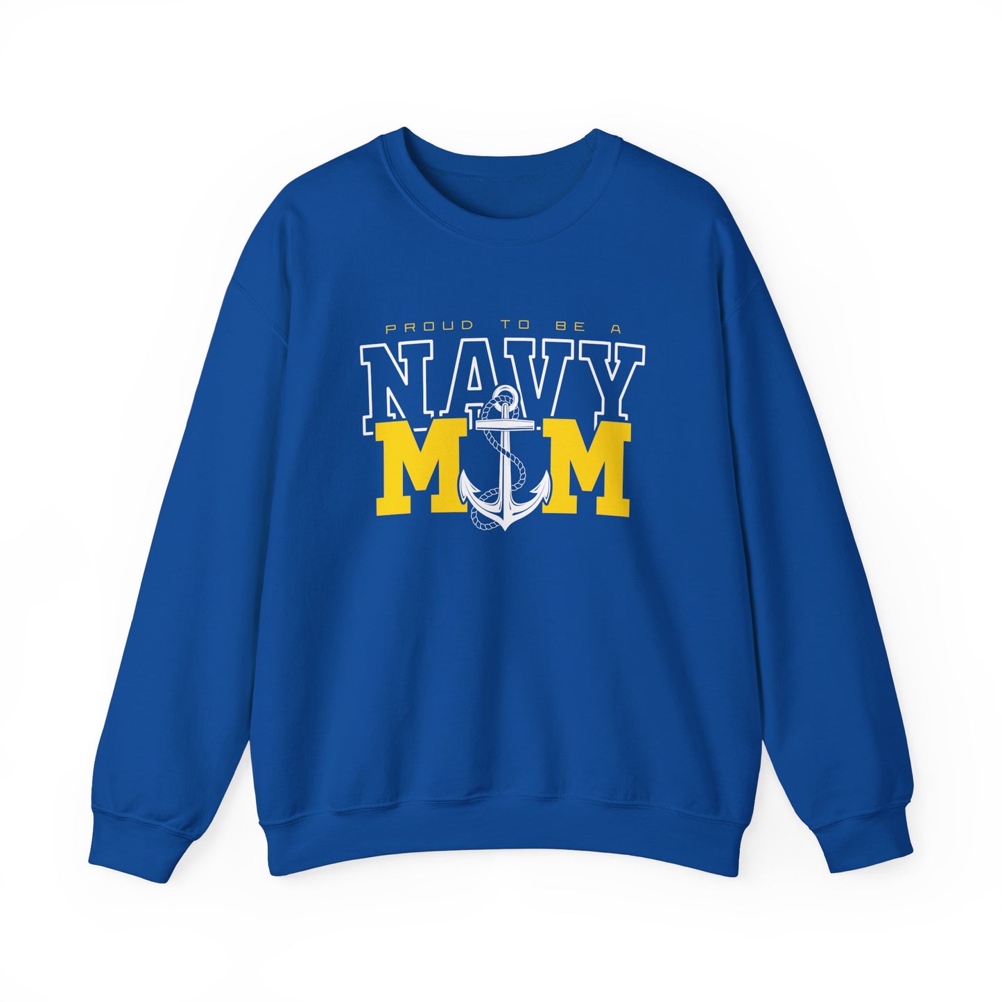 Proud Navy Mom Crewneck Sweatshirt