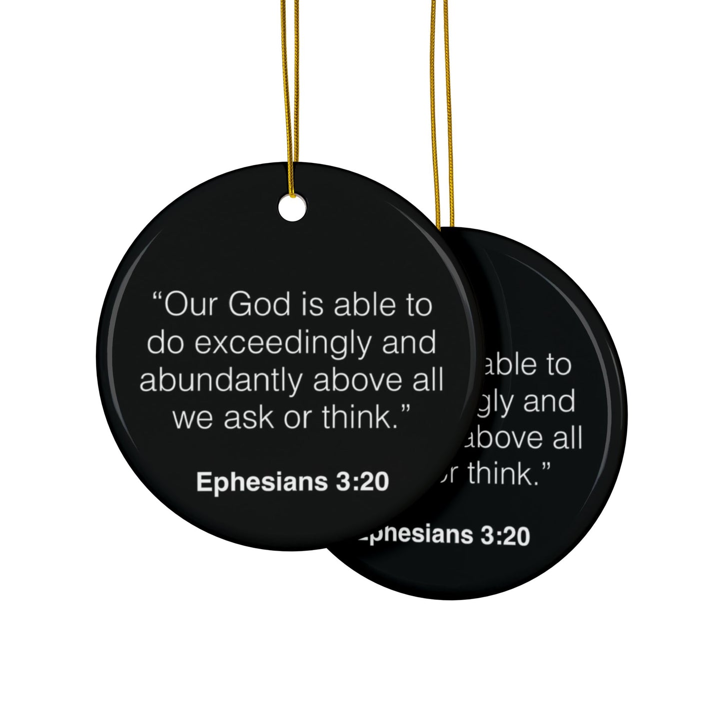 Our God Is Able Ceramic Ornaments, 2-Side Print, (1pc, 3pcs, 5pcs, 10pcs)