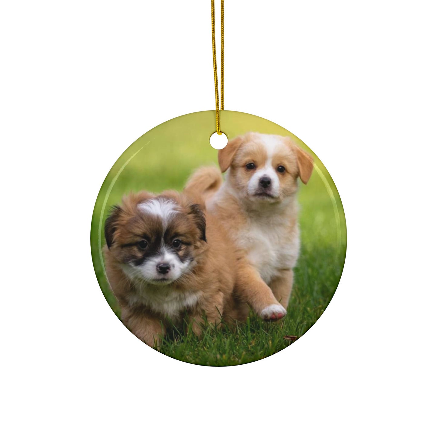 Cut Puppies Ceramic Ornaments, 2-Side Print, (1pc, 3pcs, 5pcs, 10pcs)