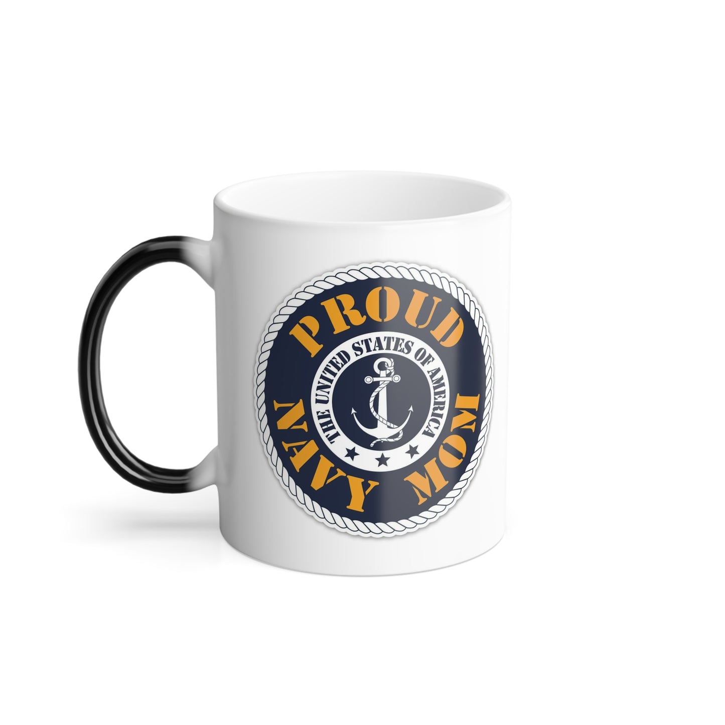 PROUD NAVY MOM Color Morphing Mug, 11oz