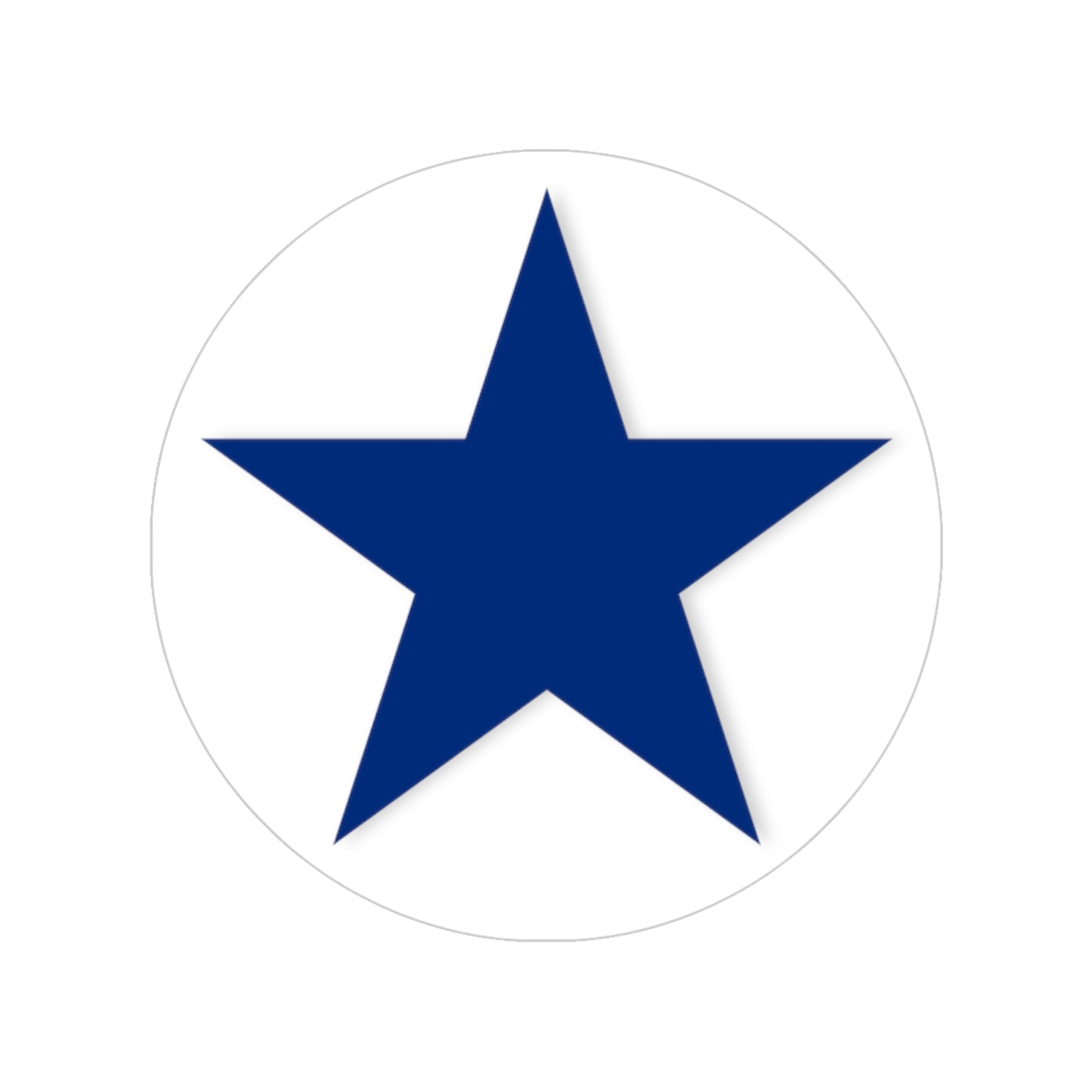 Blue Star Transparent Outdoor Stickers, Round, 1pcs