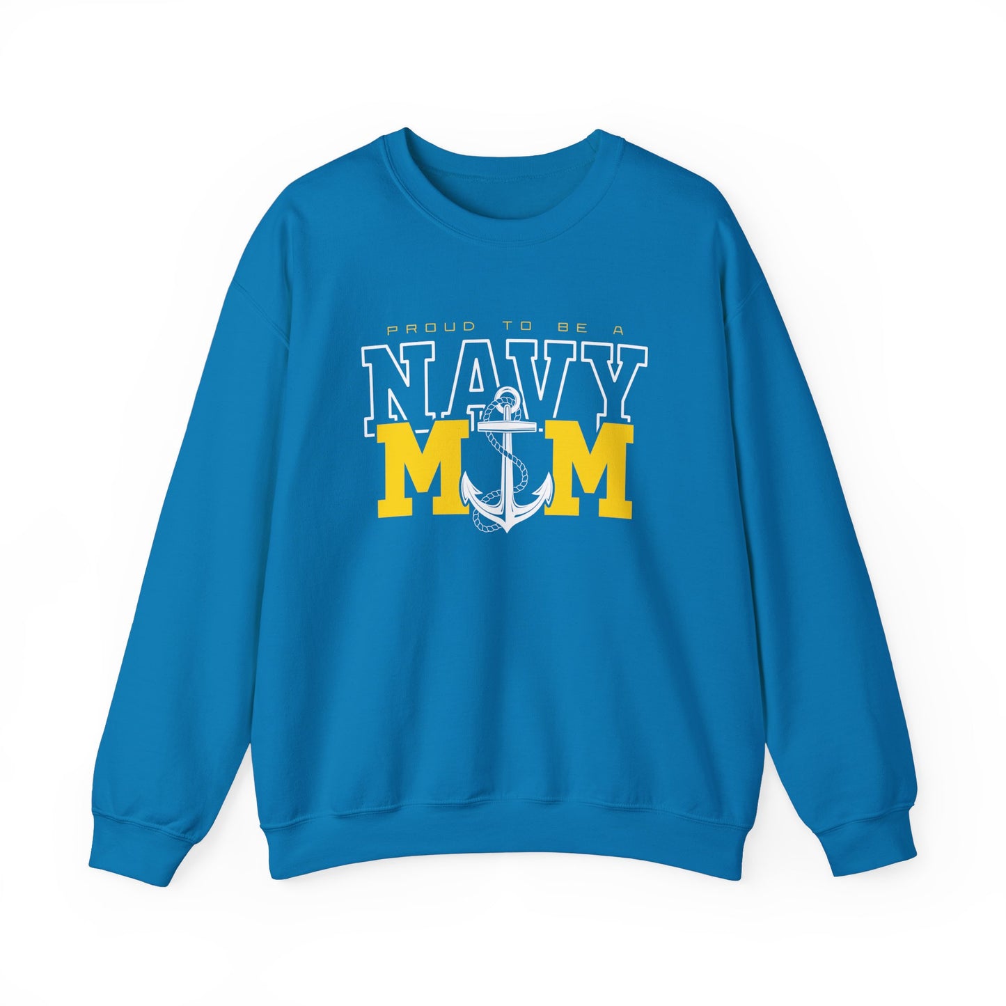 Proud Navy Mom Crewneck Sweatshirt