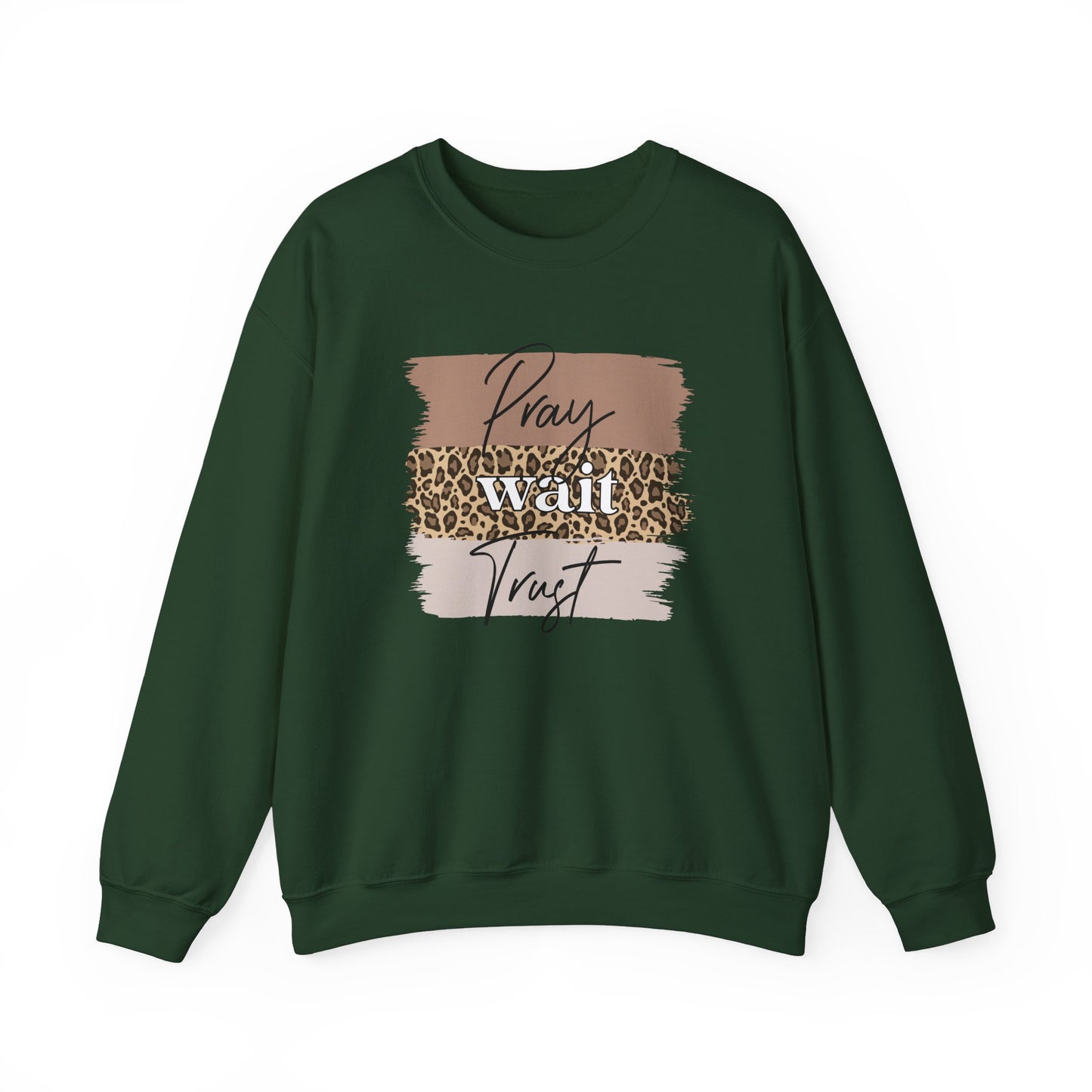 Pray Wait Trust Unisex Crewneck Sweatshirt