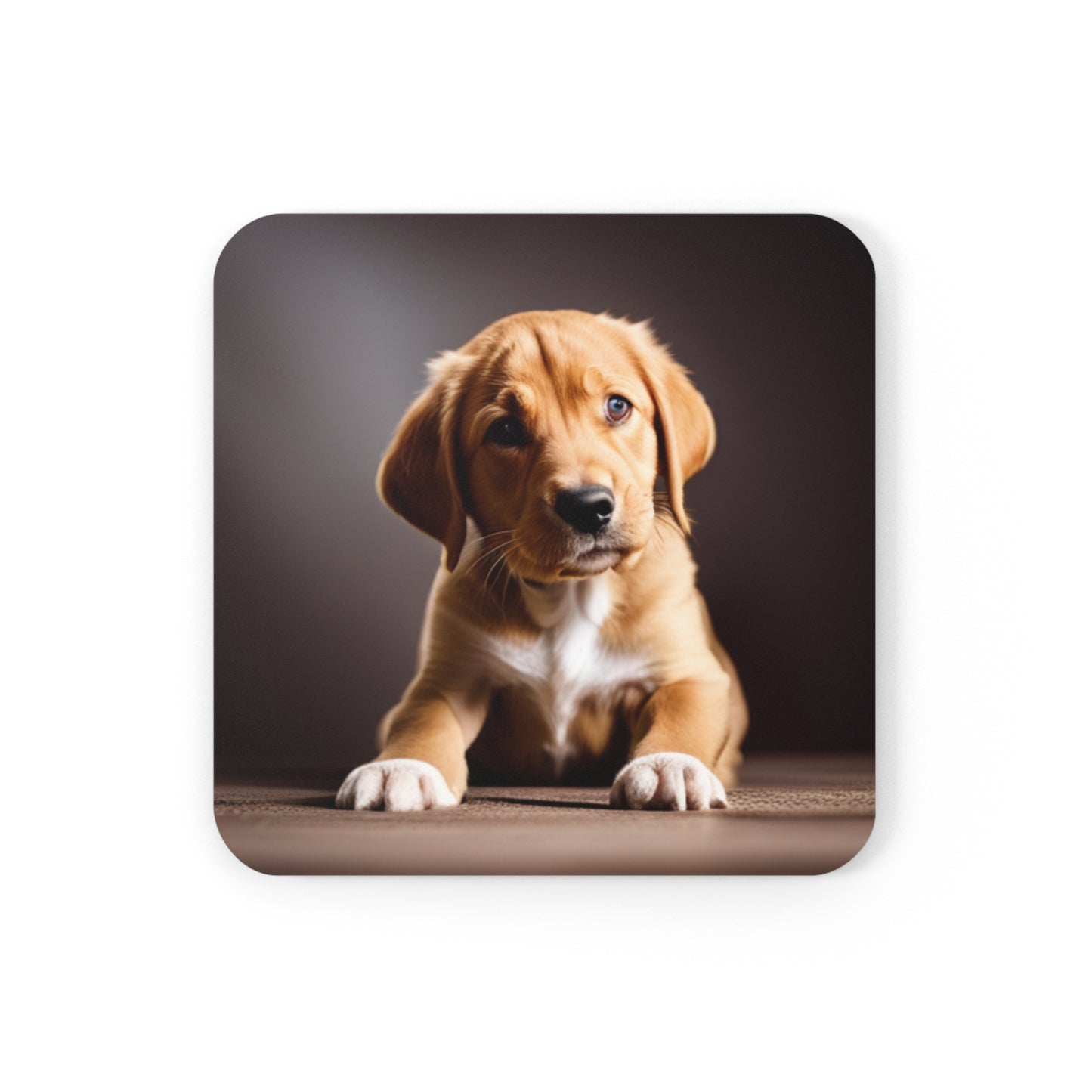 Cut Puppy Corkwood Coaster Set