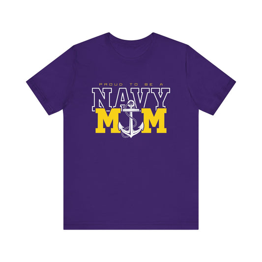 Proud Navy Mom Short Sleeve Tee