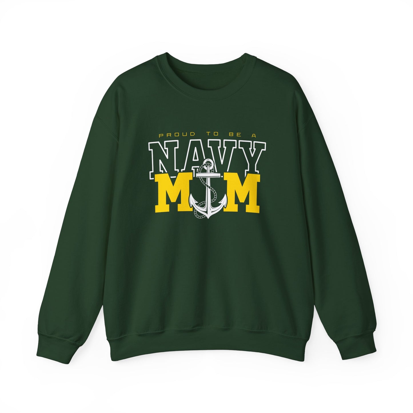 Proud Navy Mom Crewneck Sweatshirt