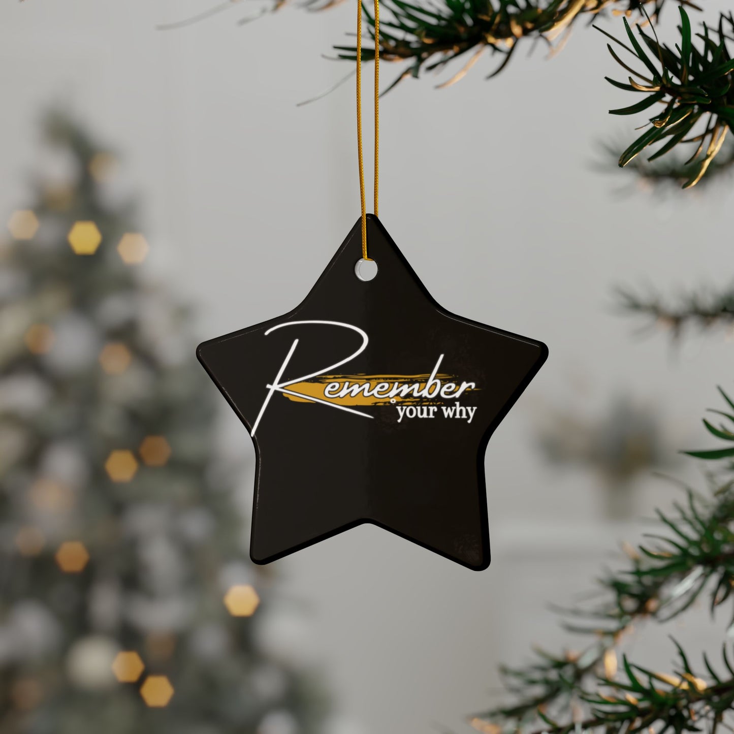 Remember Your Why Ceramic Ornaments, 2-Side Print, (1pc, 3pcs, 5pcs, 10pcs)