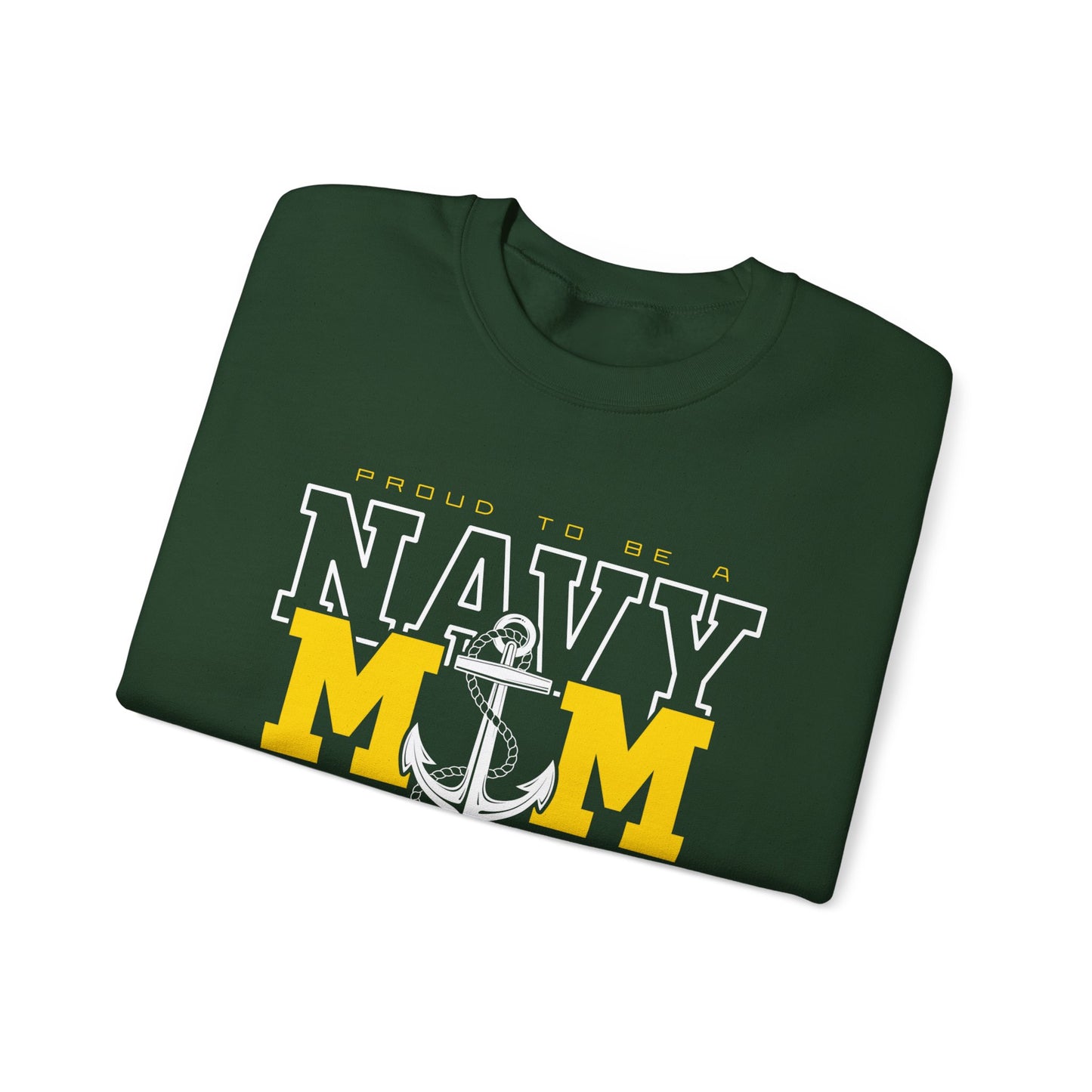 Proud Navy Mom Crewneck Sweatshirt