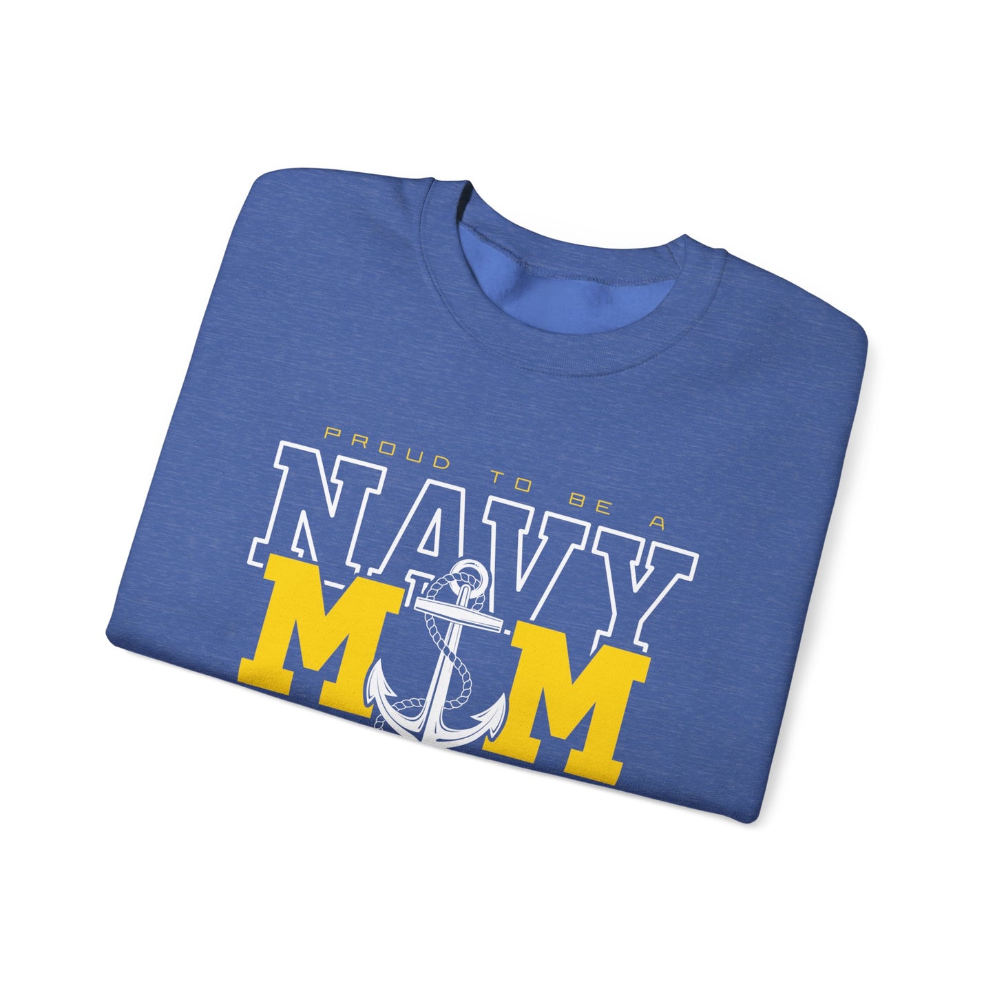 Proud Navy Mom Crewneck Sweatshirt