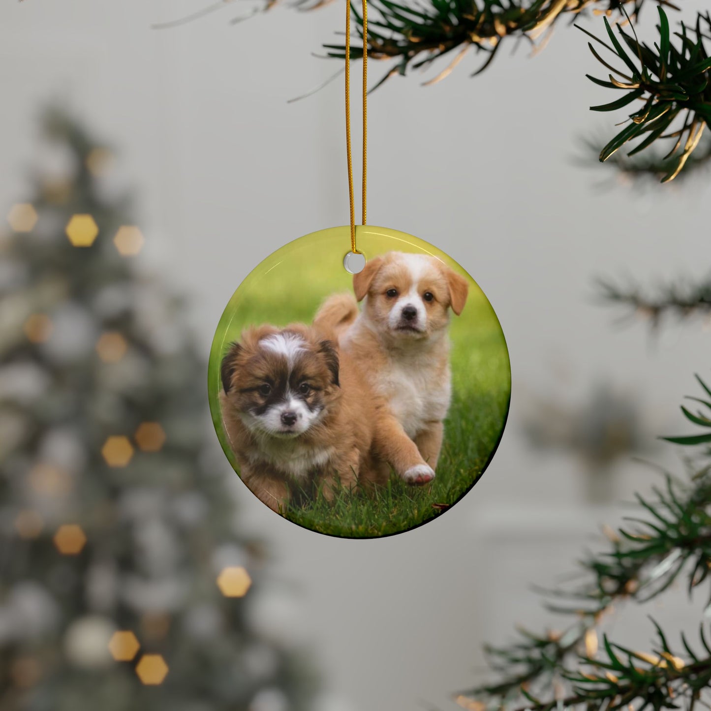 Cut Puppies Ceramic Ornaments, 2-Side Print, (1pc, 3pcs, 5pcs, 10pcs)