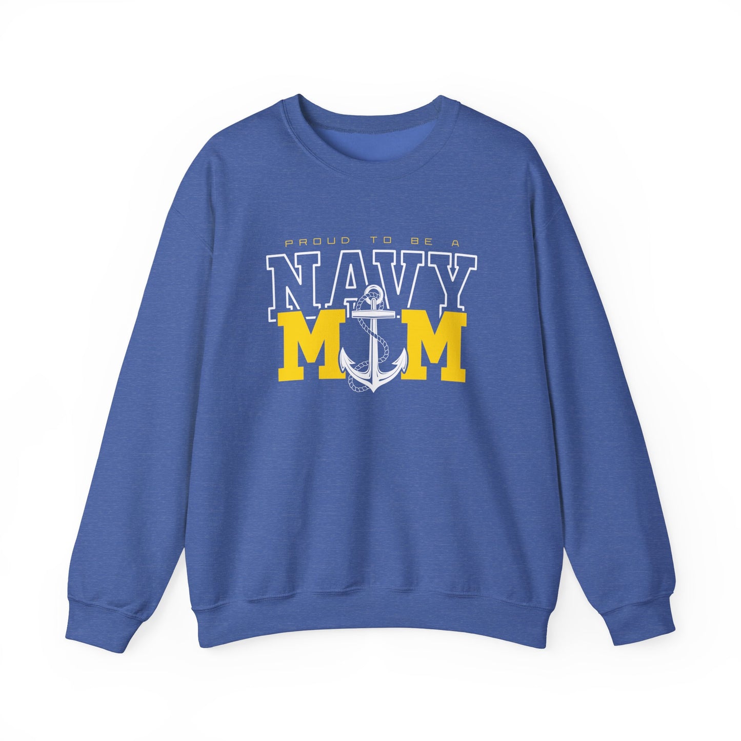 Proud Navy Mom Crewneck Sweatshirt