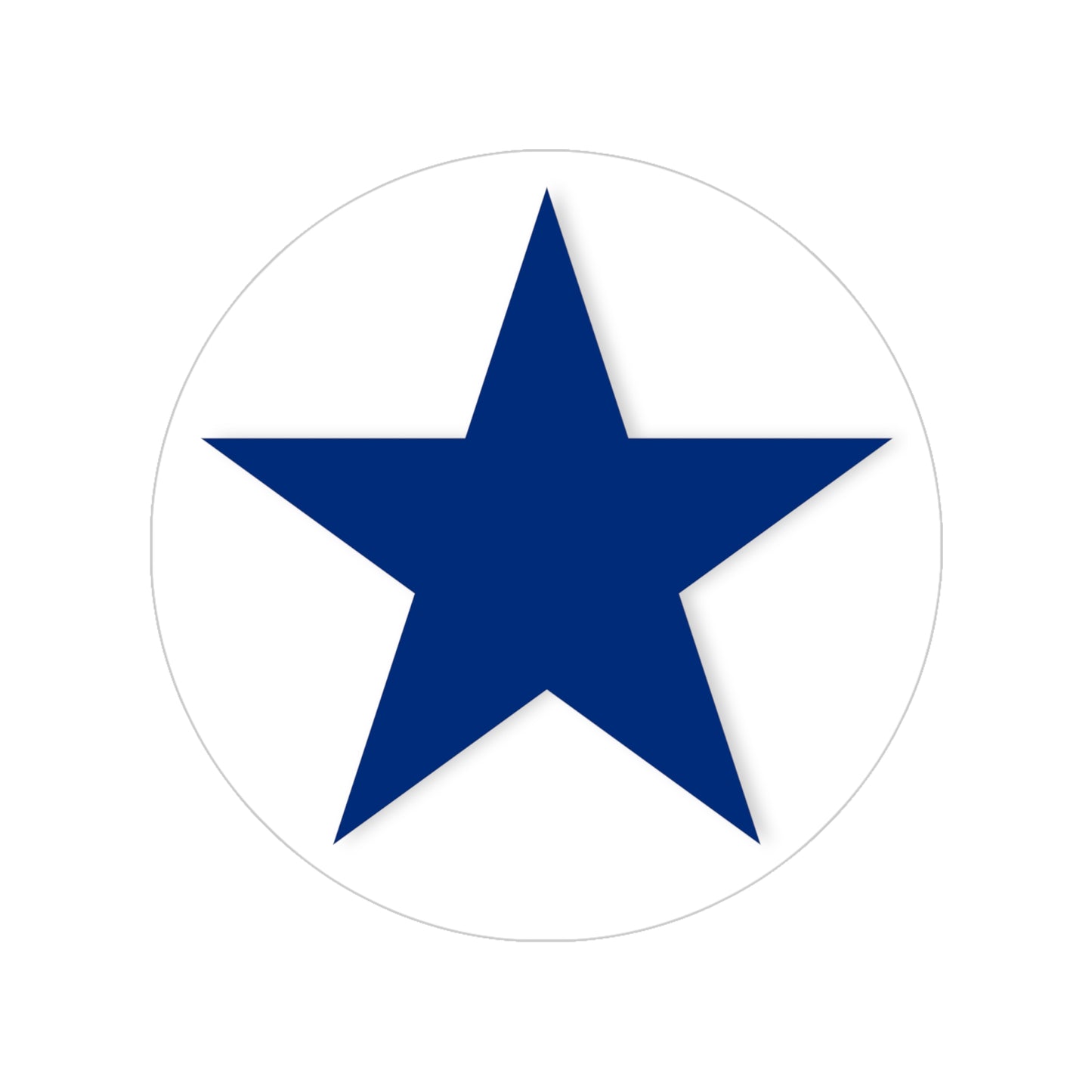 Blue Star Transparent Outdoor Stickers, Round, 1pcs