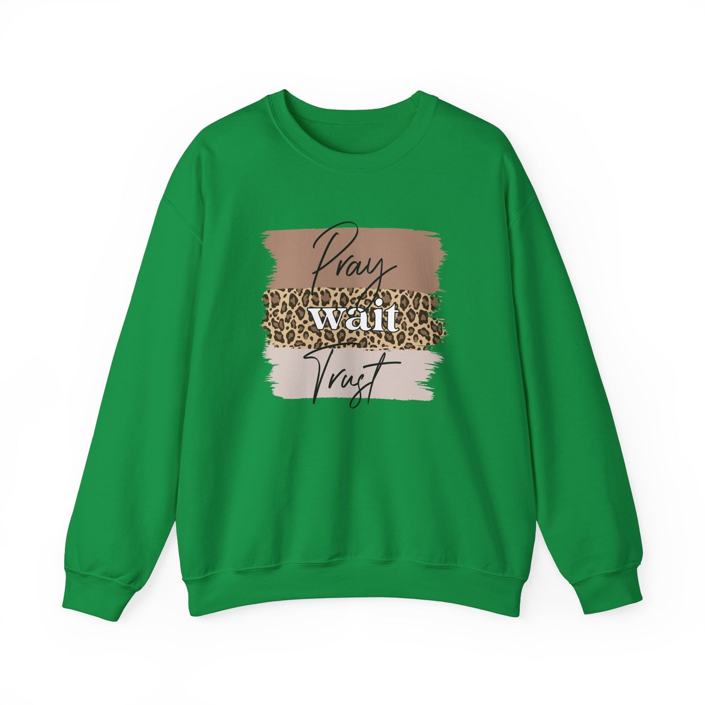 Pray Wait Trust Unisex Crewneck Sweatshirt