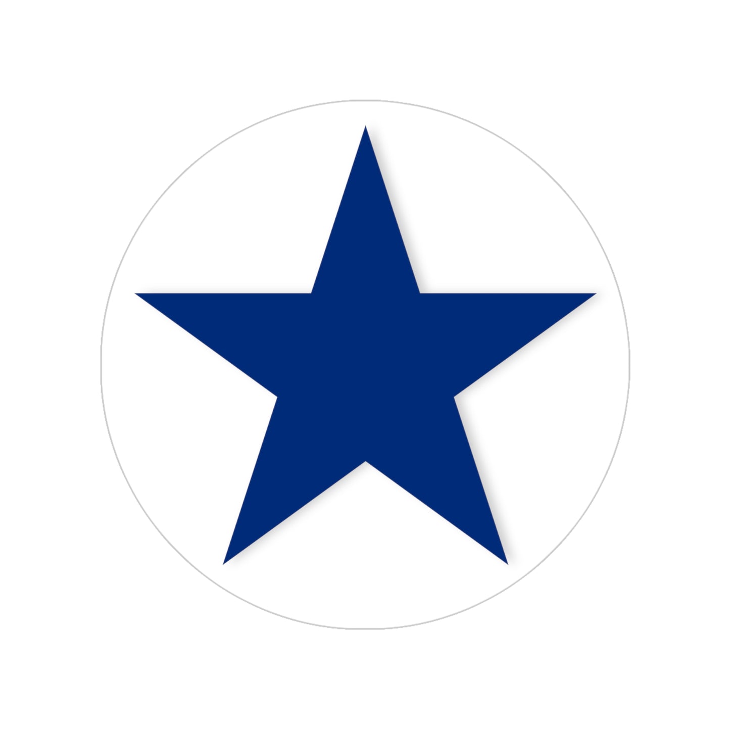 Blue Star Transparent Outdoor Stickers, Round, 1pcs