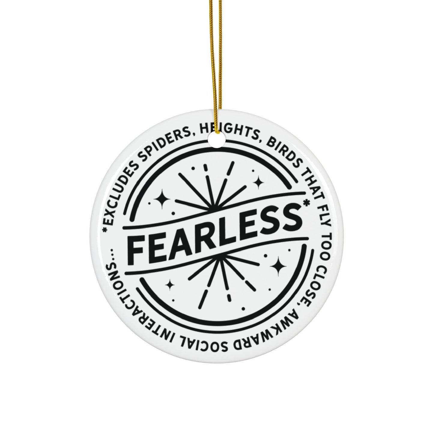 Fearless Ceramic Ornaments, 2-Side Print, (1pc, 3pcs, 5pcs, 10pcs)