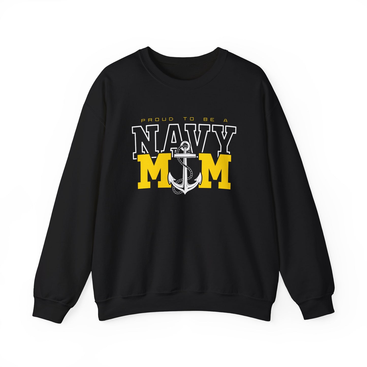 Proud Navy Mom Crewneck Sweatshirt