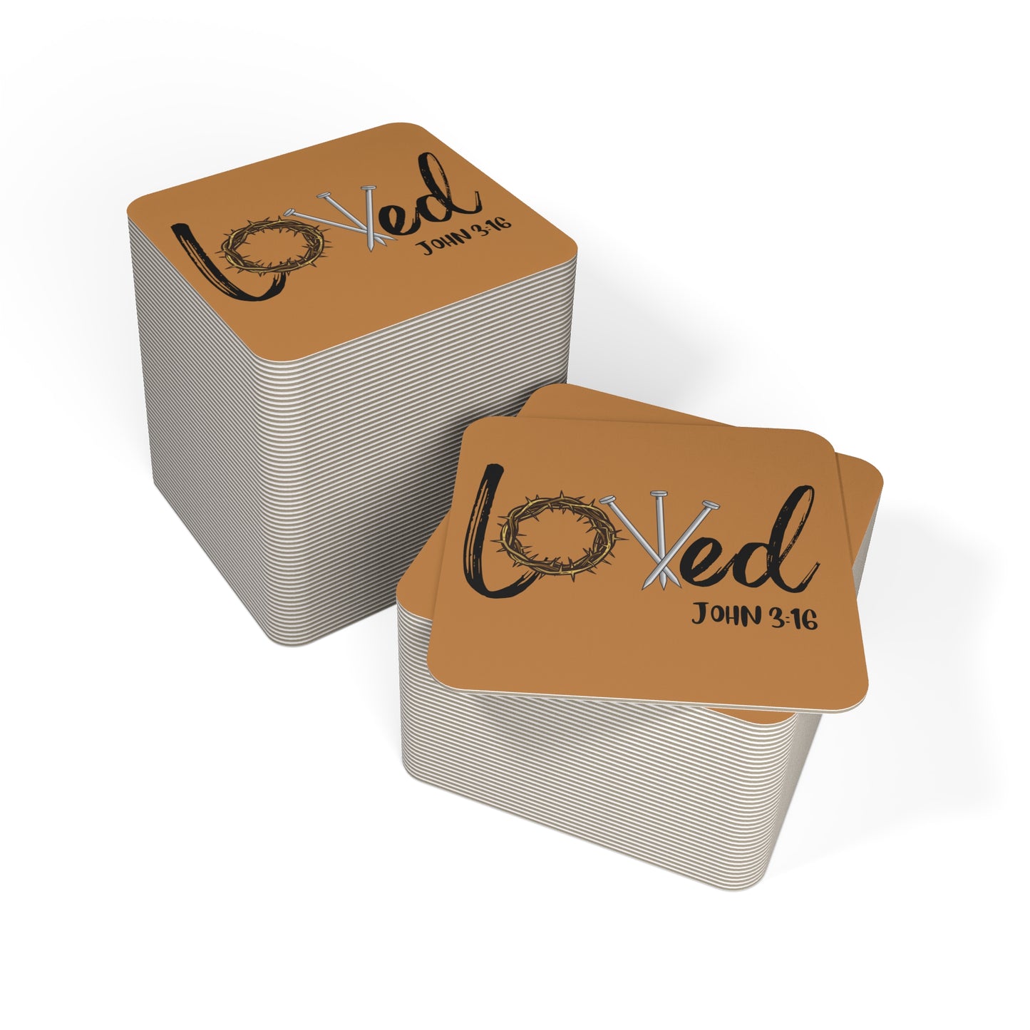 Loved John 3:16Coasters (50, 100 pcs)