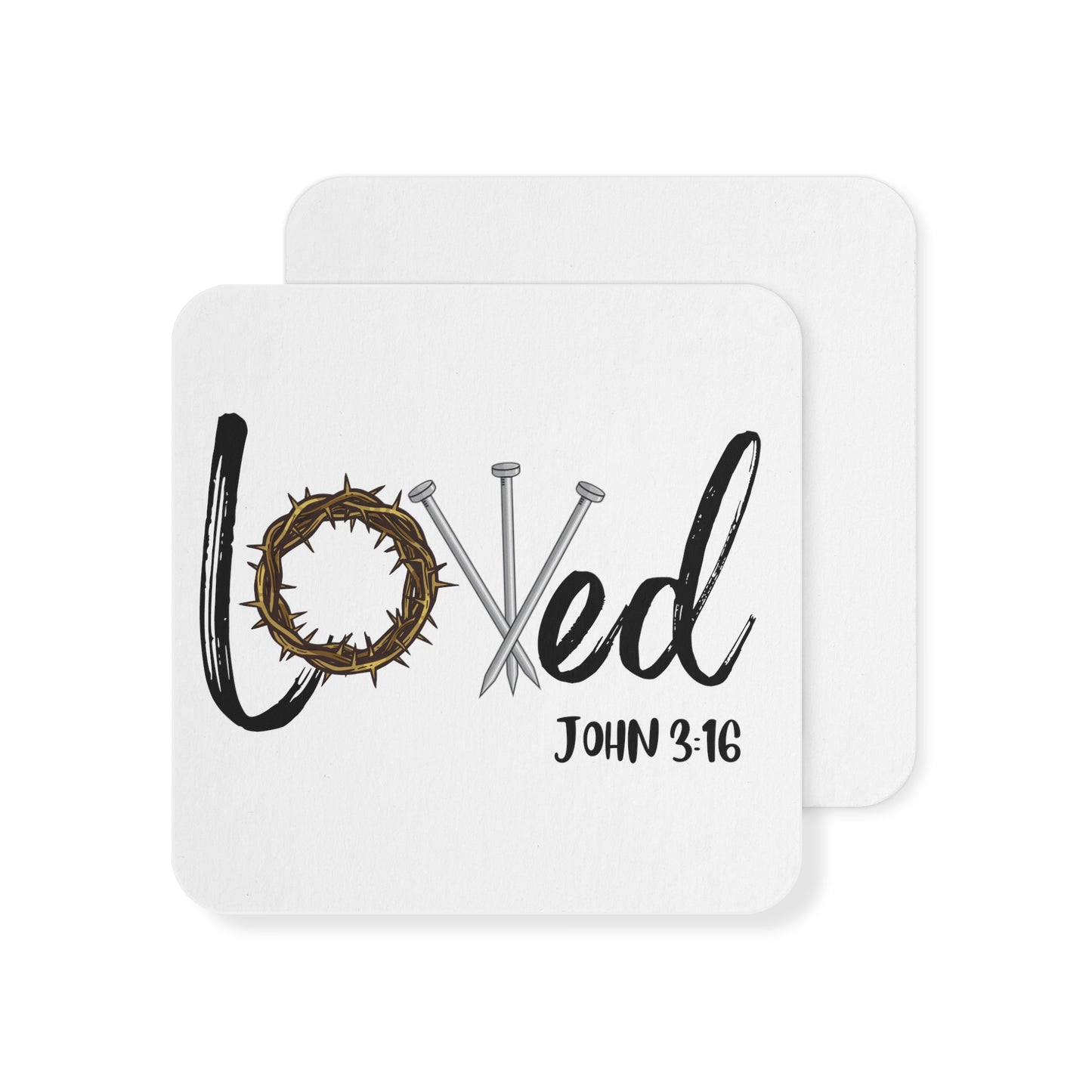 Loved John 3:16 Coasters (50, 100 pcs)