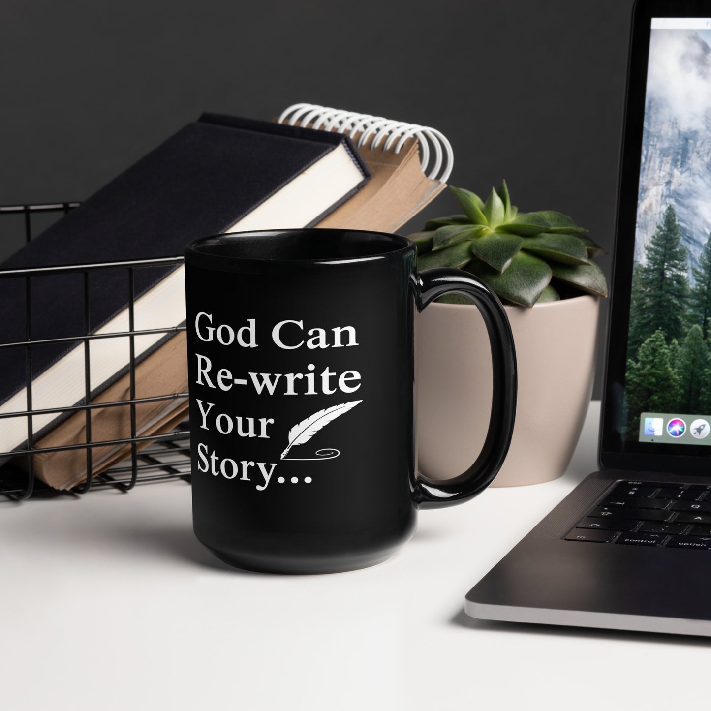 GOD CAN REWRITE YOUR STORY TEAM MUG