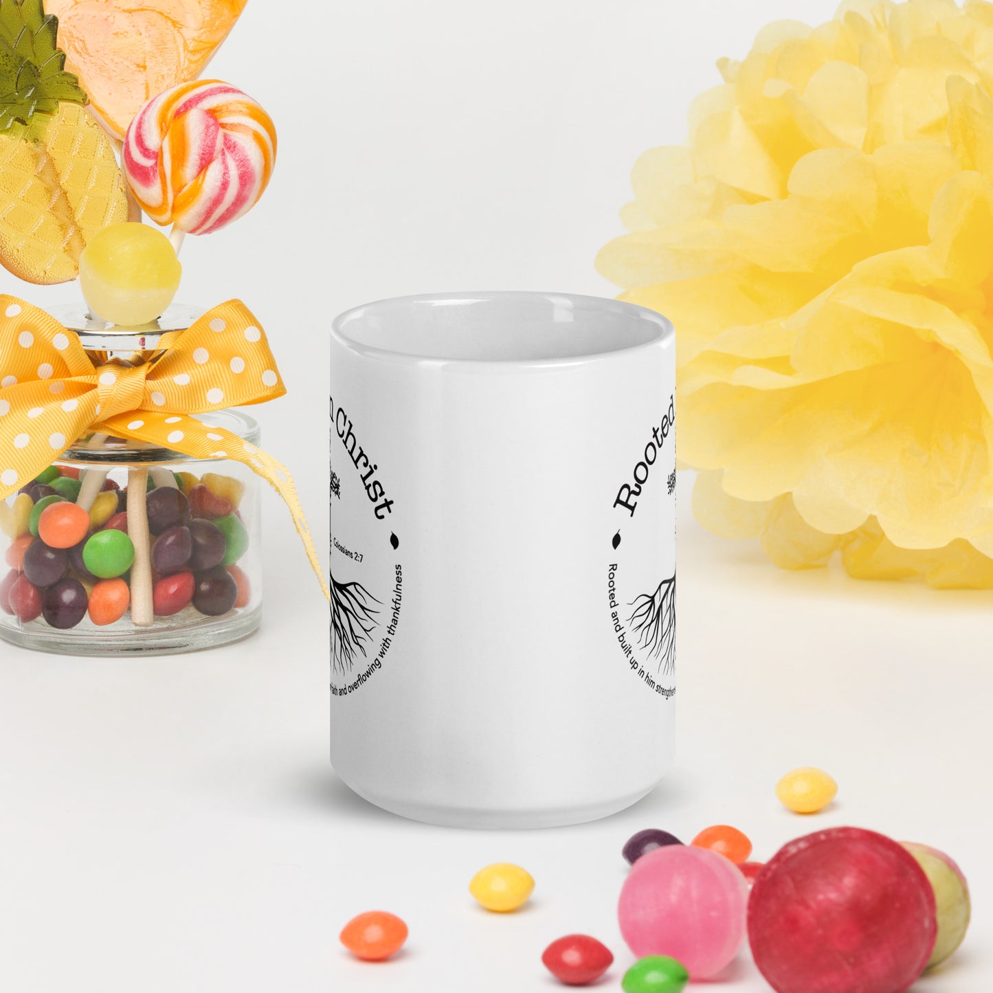 ROOTED IN CHRIST TEA MUG