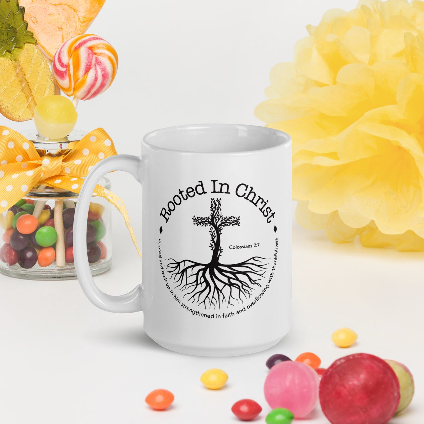 ROOTED IN CHRIST TEA MUG