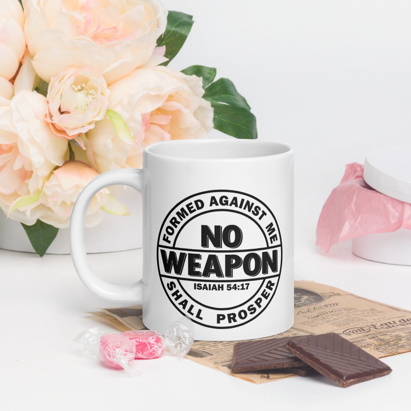 NO WEAPON FORMED AGAINST ME TEA MUG