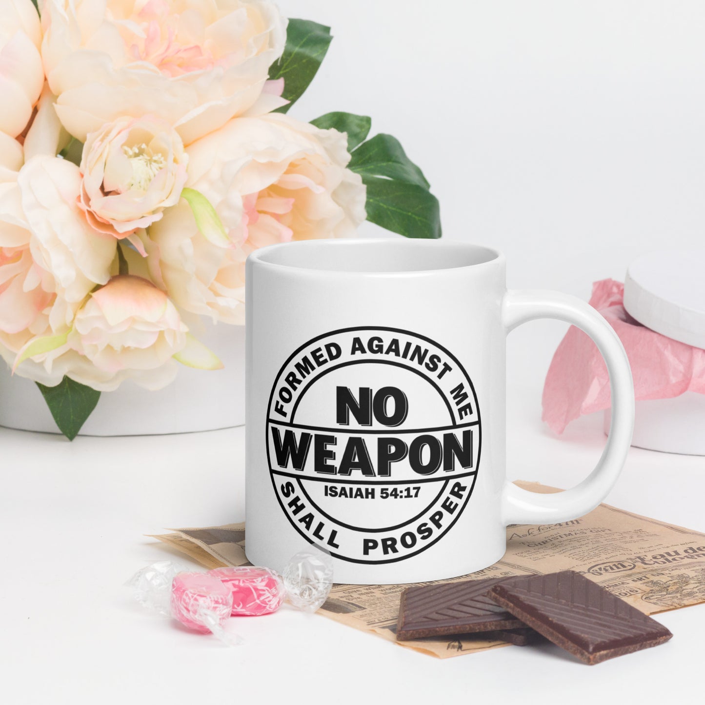 NO WEAPON FORMED AGAINST ME TEA MUG