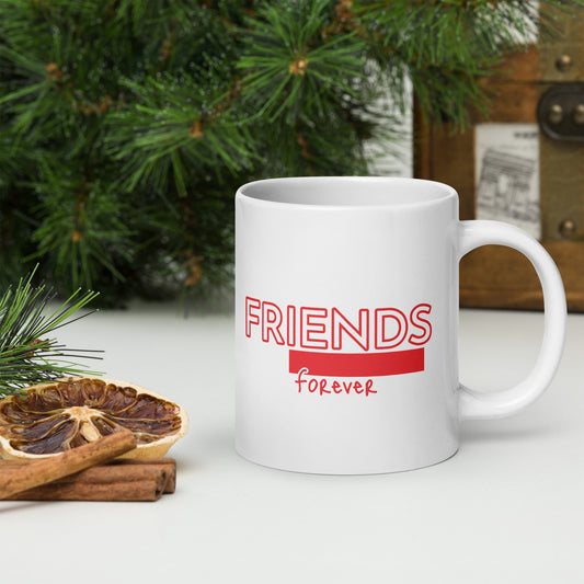 Friends Forever White Glossy Coffee Mug