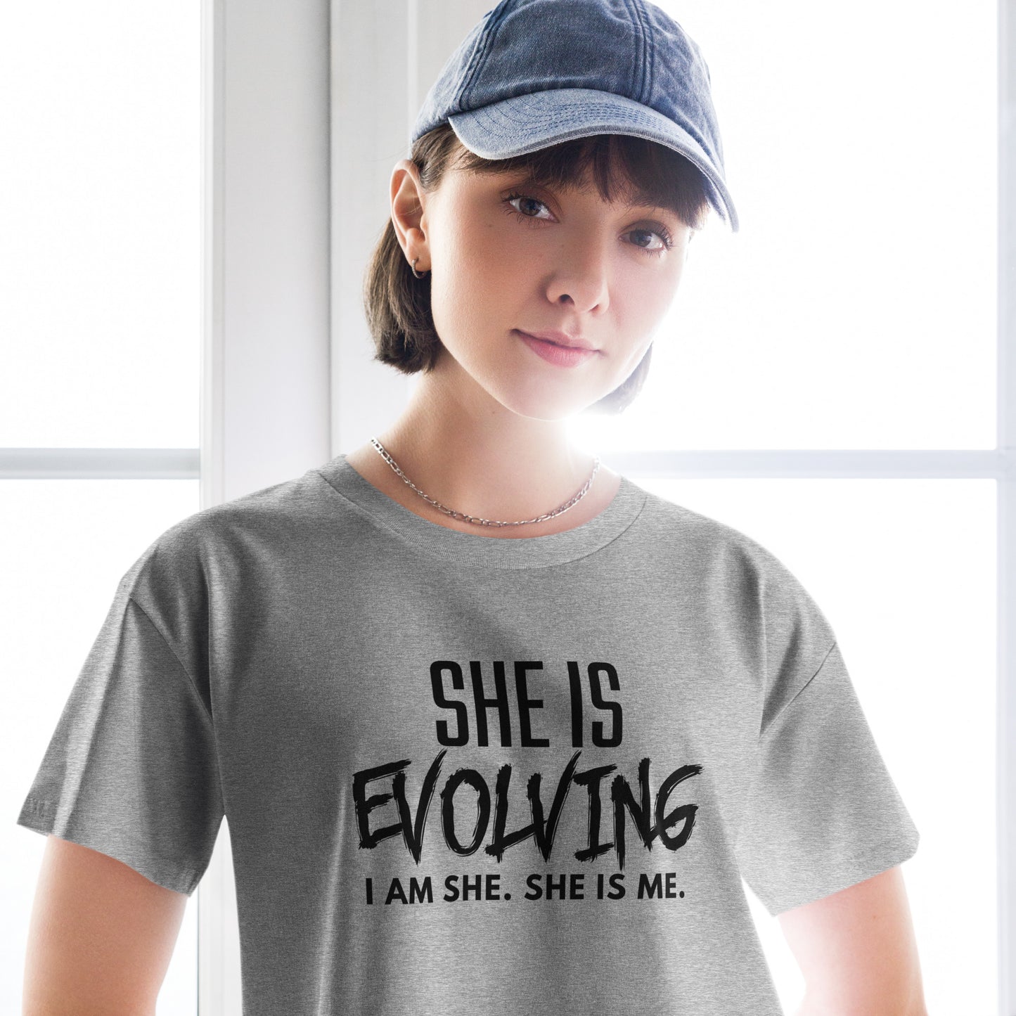 She Is Evolving Women’s crop top